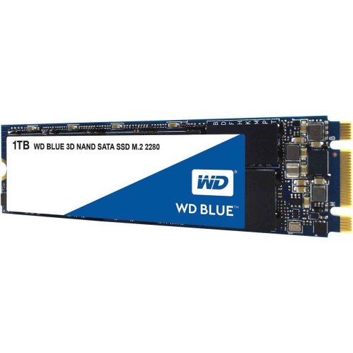 Western Digital WDS100T2B0B Blue 1TB 3D NAND SATA 6Gb/s M.2 2280 Solid State Drive