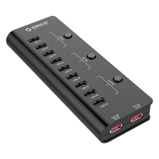 Orico HF9US-2P 9-Port USB 2.0 Hub with Charging Ports