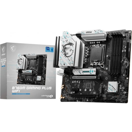 MSI B760M GAMING PLUS WIFI DDR5 Intel B760 LGA 1700 Micro-ATX Desktop Motherboard