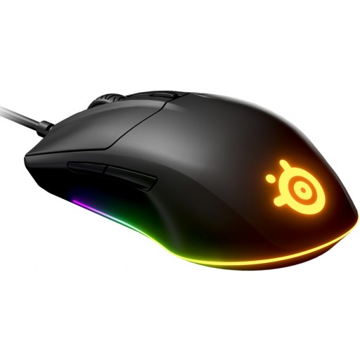 SteelSeries 62513 Rival 3 8500 DPI RGB Optical Sensor Black Wired Gaming Mouse