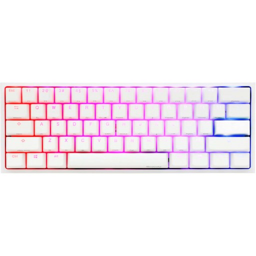 Ducky DKON2061ST-CUSPDWWT2 One 2 Pro Mini 60% Cherry MX Blue Clicky Mechanical Wired White Gaming Keyboard