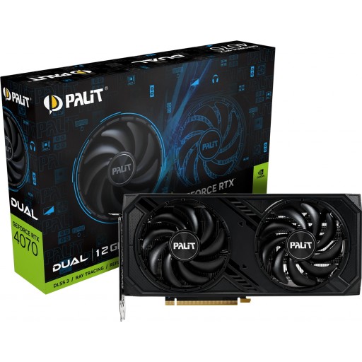 Palit GeForce RTX 4070 DUAL NED4070019K9-1047D 12GB GDDR6X 192-bit PCIe 4.0 Desktop Graphics Card