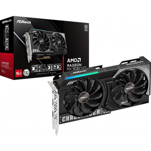ASRock Radeon RX 9060 XT 16GB Challenger RX9060XT CL 16GO 16GB GDDR6 128-Bit PCIe 5.0 Desktop Graphics Card