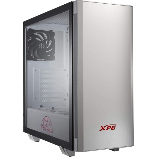 XPG Invader Tempered Glass White Steel ATX Mid-Tower Desktop Chassis