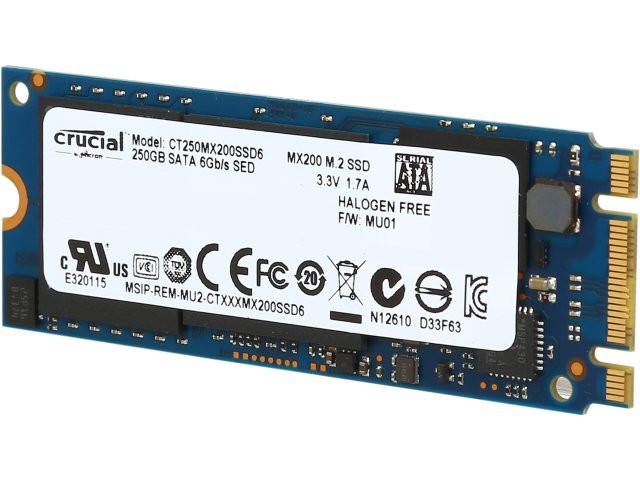 Crucial CT250MX200SSD6 MX200 250GB M.2 Double Sided 60MM SSD
