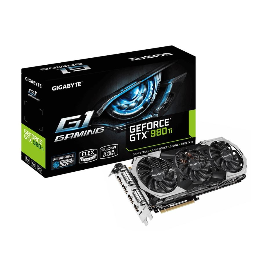 Gigabyte GV-N98TG1 GAMING-6GD GTX 980 Ti G1 Gaming PCI-E Graphics