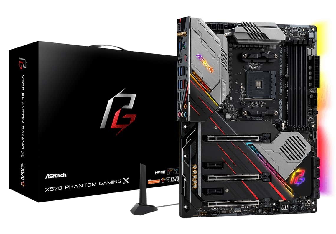 ASRock X570 Phantom Gaming X AMD X570 Ryzen Socket AM4 ATX Desktop