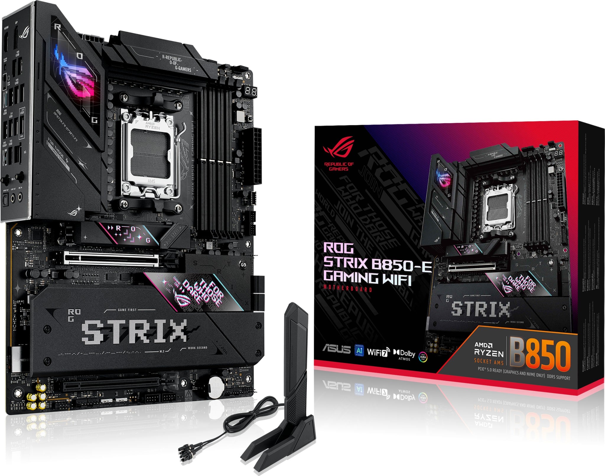 ASUS ROG STRIX B850-E GAMING WIFI AMD B850 Ryzen Socket AM5 ATX