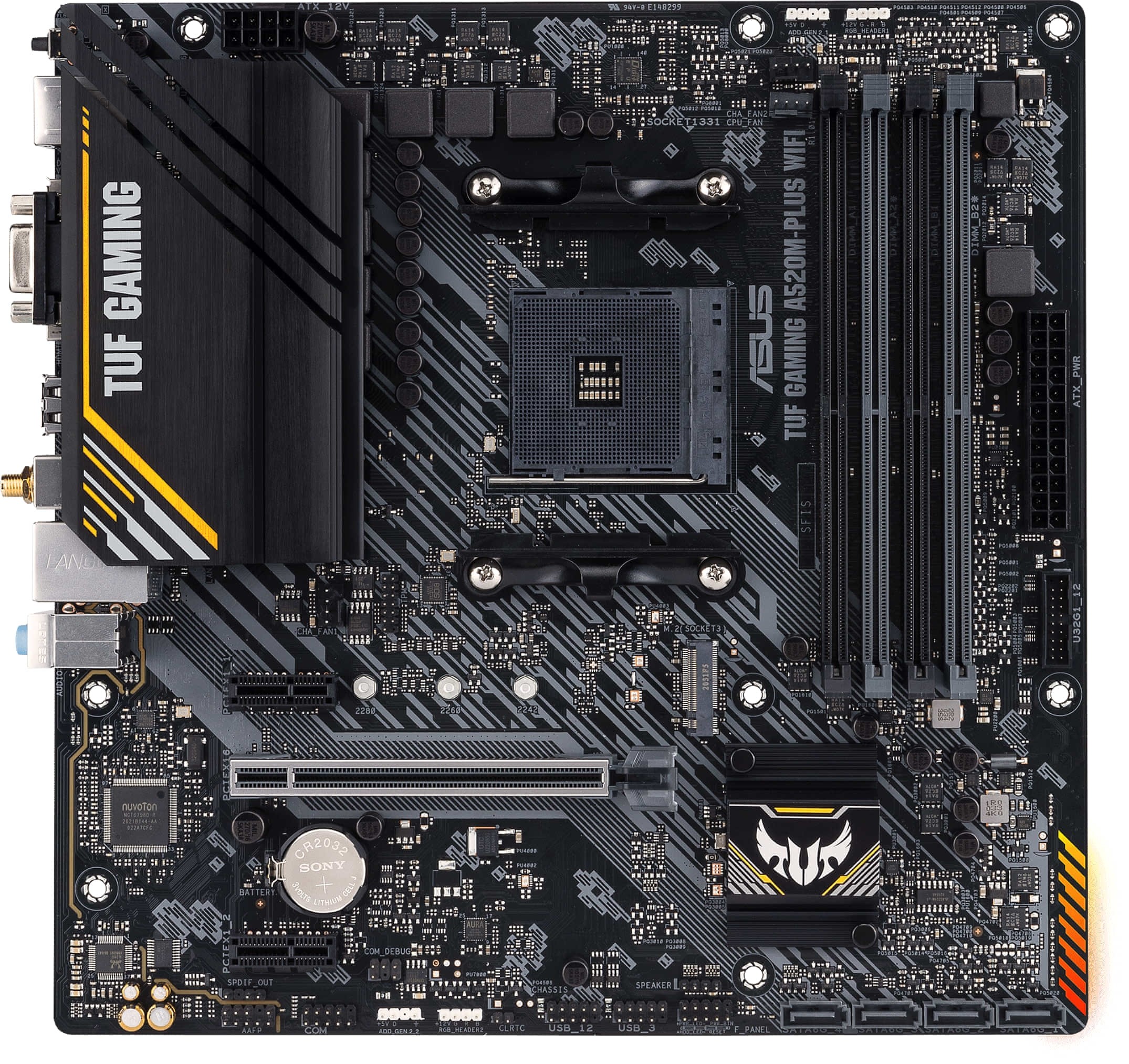 ASUS TUF GAMING A520M-PLUS WIFI AMD A520 Ryzen AM4 Micro-ATX