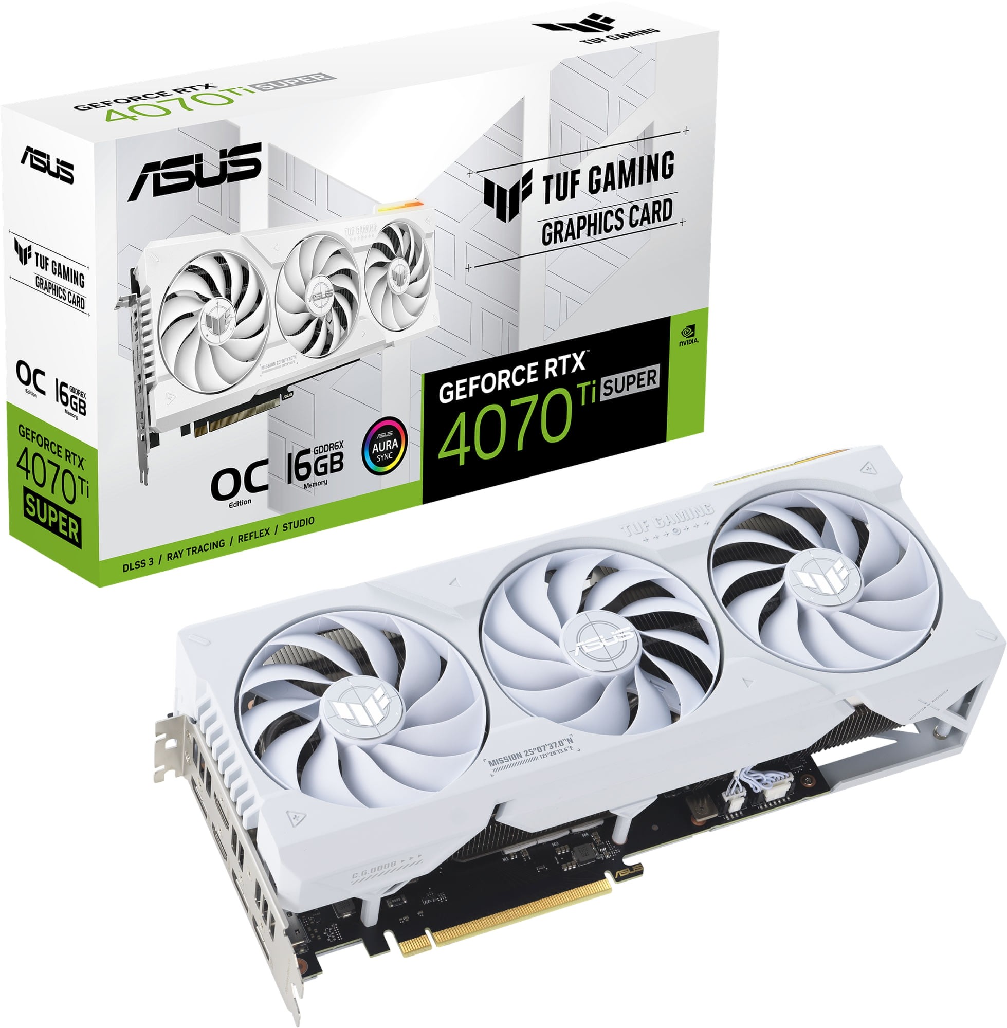 ASUS GeForce RTX 4070 Ti SUPER 16GB TUF Gaming White OC Edition