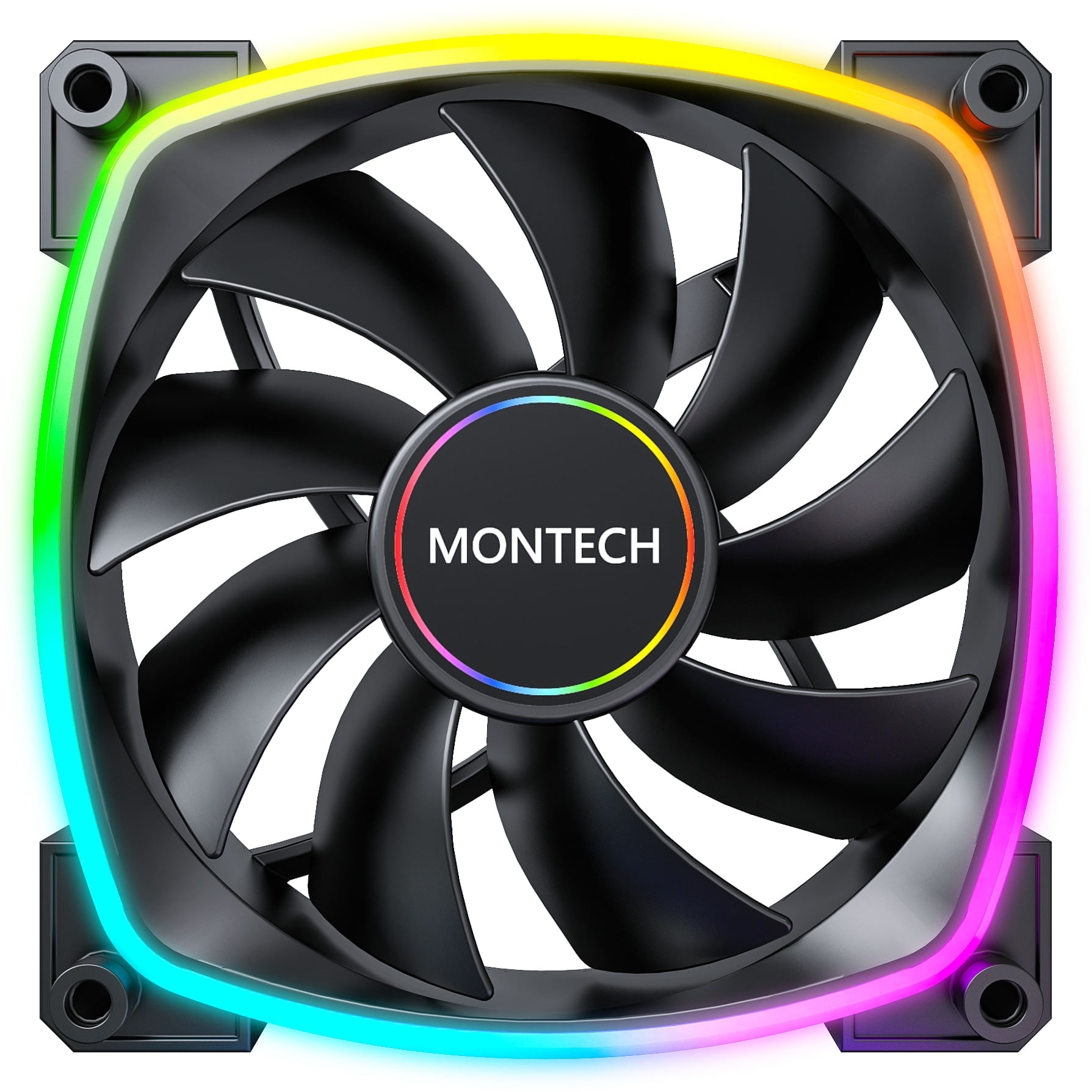 Montech AX140 ARGB 140mm PWM Black Case Fan - Wootware