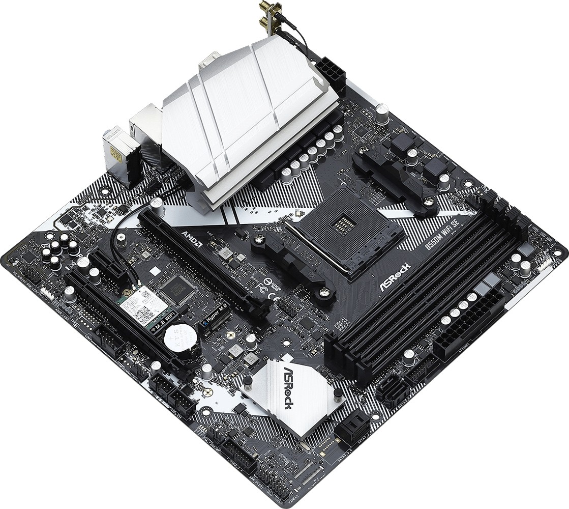 ASRock B550M WIFI SE AMD B550 Socket AM4 Micro-ATX Desktop