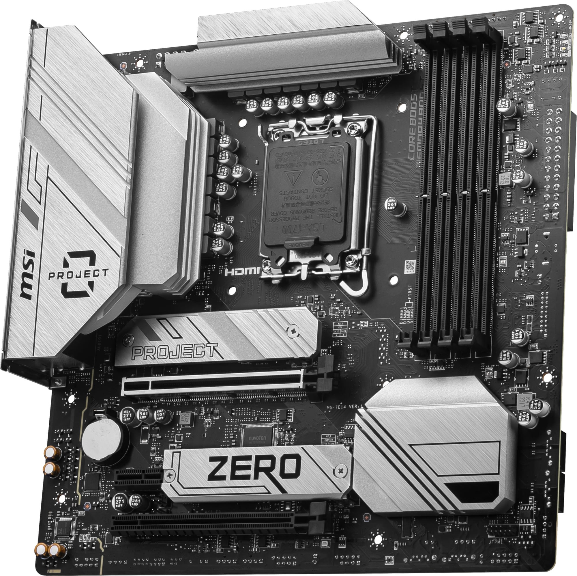 MSI B760M PROJECT ZERO WiFi 6E Intel B760 LGA 1700 Micro-ATX YTX