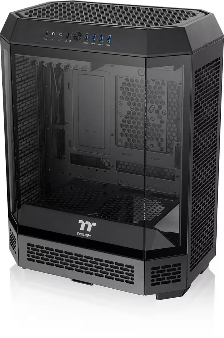 Thermaltake CA-1Z1-00M1WN-00 The Tower 600 Tempered Glass Black