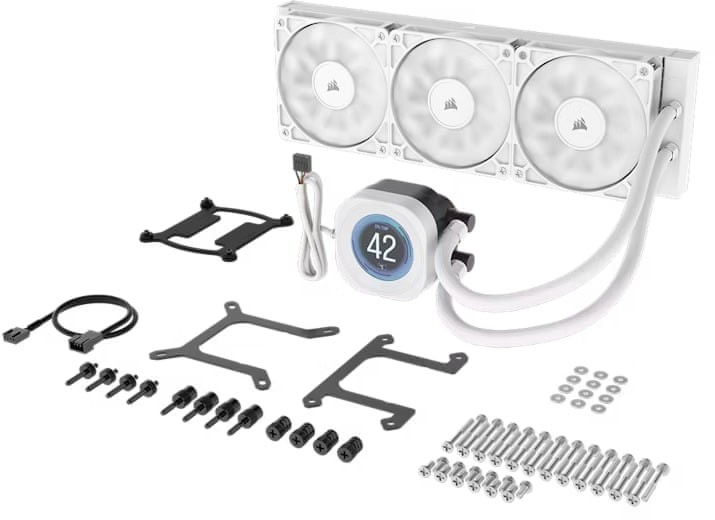 CORSAIR NATILUS 360 RS LCD ホワイト Corsair Nautilus 360 RS LCD Liquid CPU Cooler - White