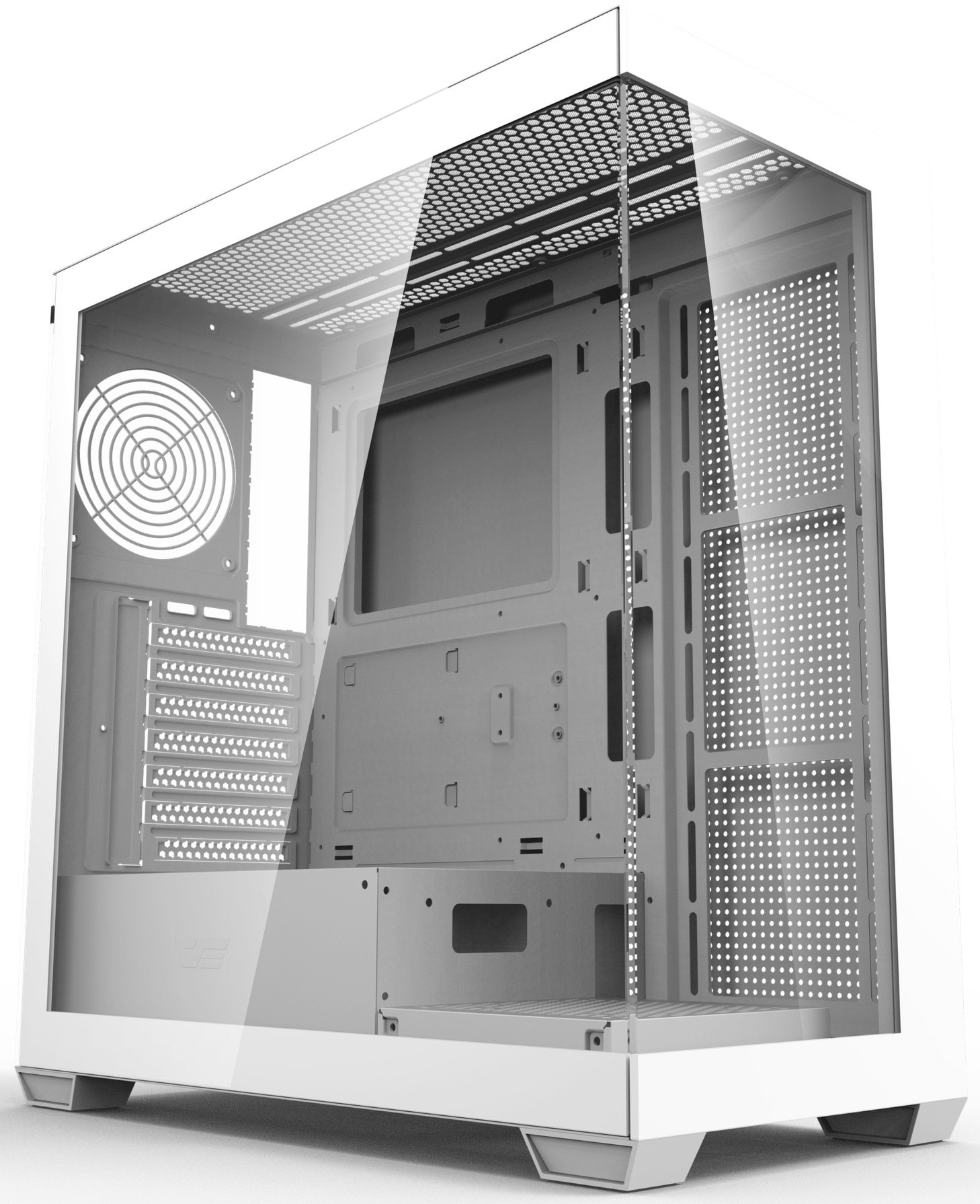 darkFlash DS9000 Tempered Glass Steel White ATX Mid-Tower Desktop