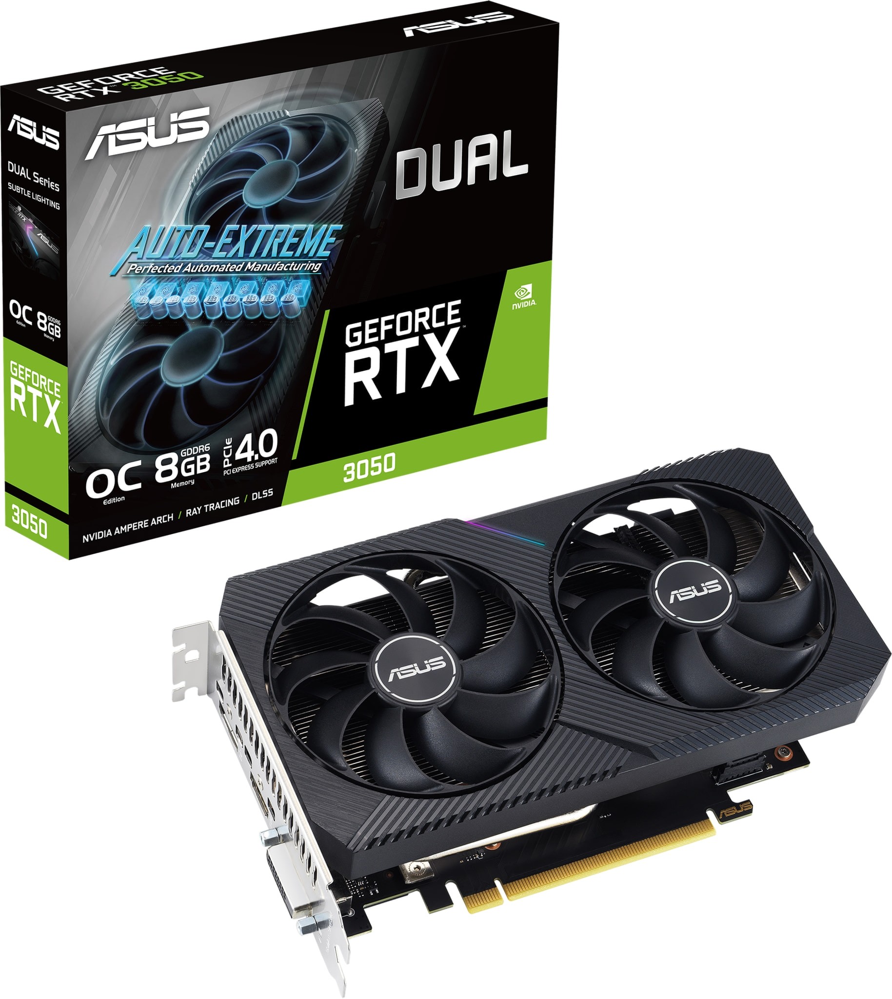 ASUS GeForce RTX 3050 Dual V2 OC Edition DUAL-RTX3050-O8G-V2 8GB