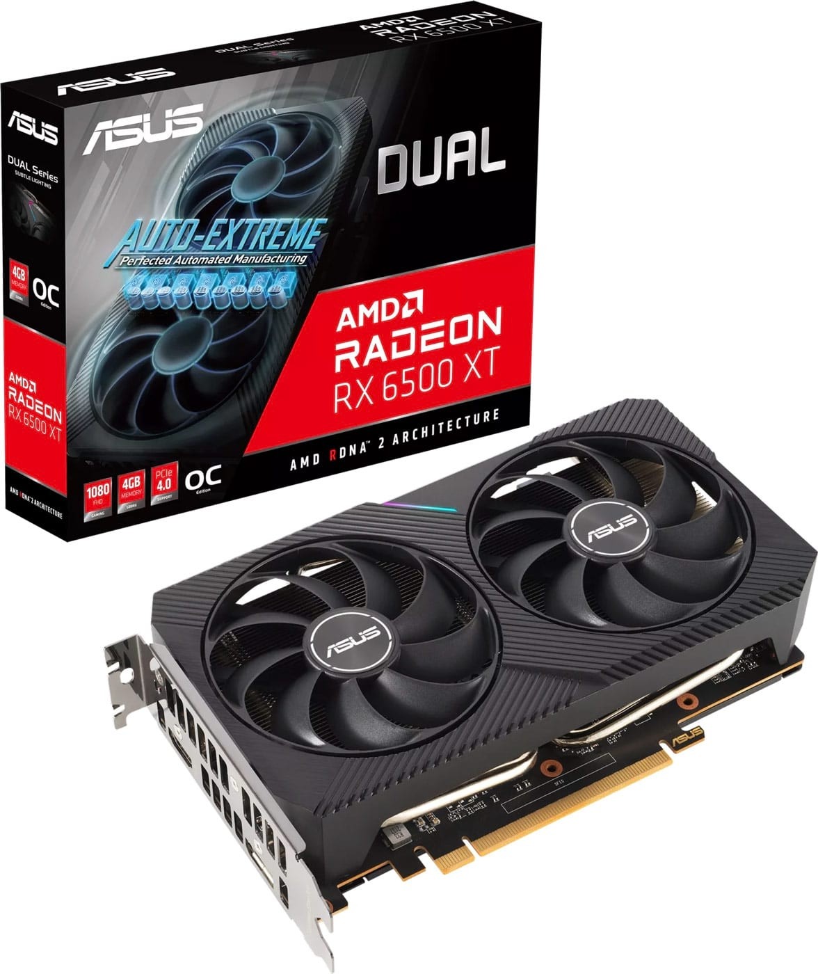 Asus Radeon RX 6500 XT Dual OC Edition DUAL-RX6500XT-O4G 4GB GDDR6