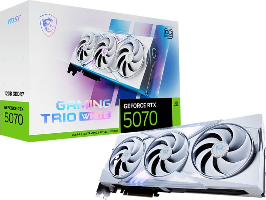MSI GeForce RTX 5070 GAMING TRIO OC WHITE G5070-12GTCW 12GB GDDR7