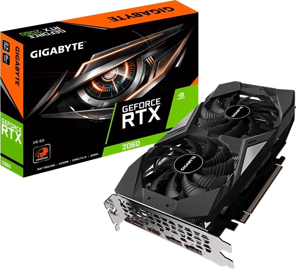 Gigabyte GeForce RTX 2060 D6 6G GV-N2060D6-6GD 6GB GDDR6 192-bit