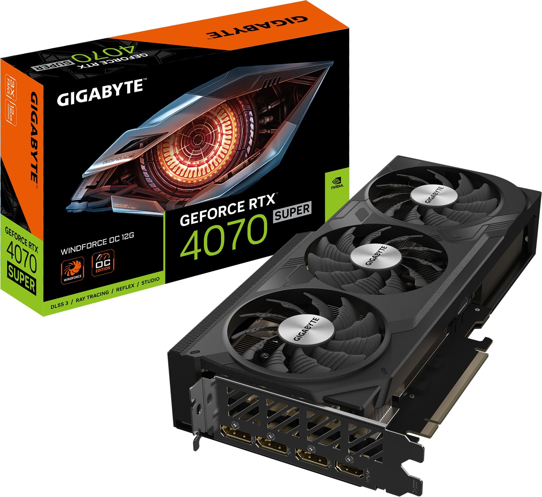 Gigabyte GeForce RTX 4070 SUPER 12G WINDFORCE OC GV-N407SWF3OC