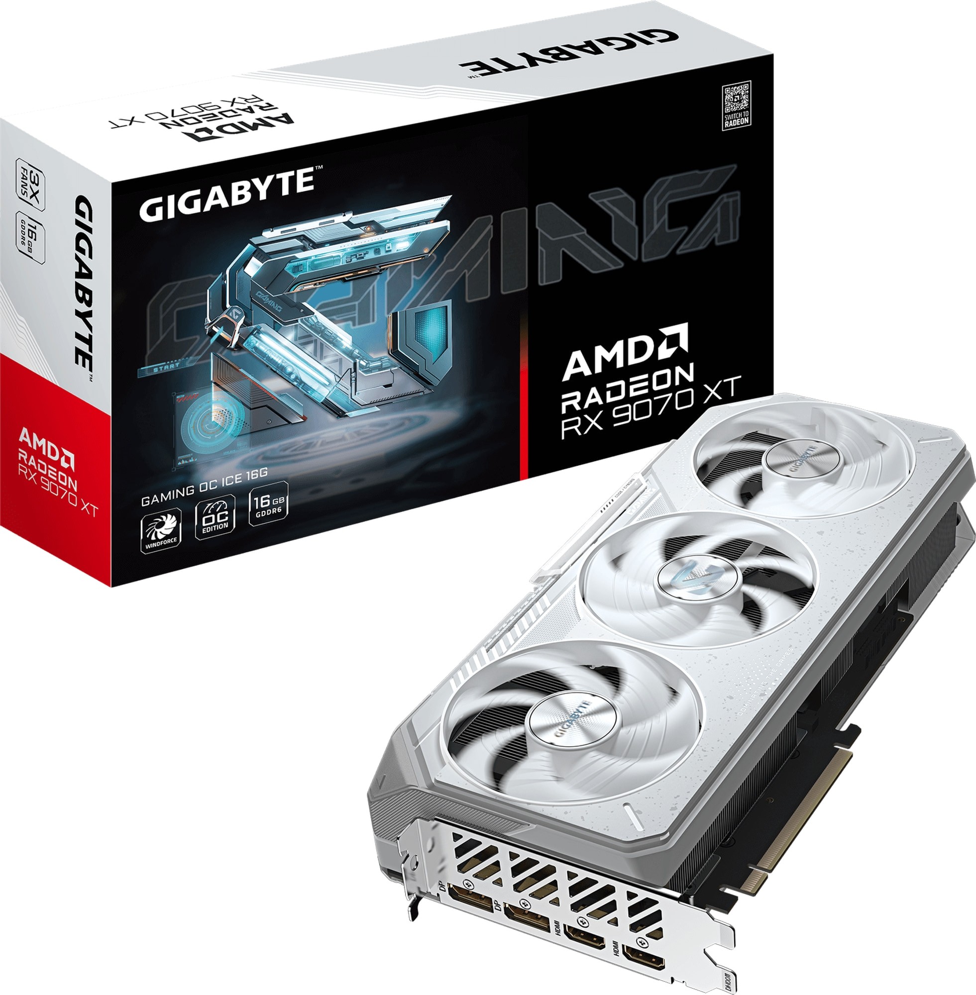 Gigabyte Radeon RX 9070 XT GAMING OC ICE GV-R907XGAMINGOCICE-16GD