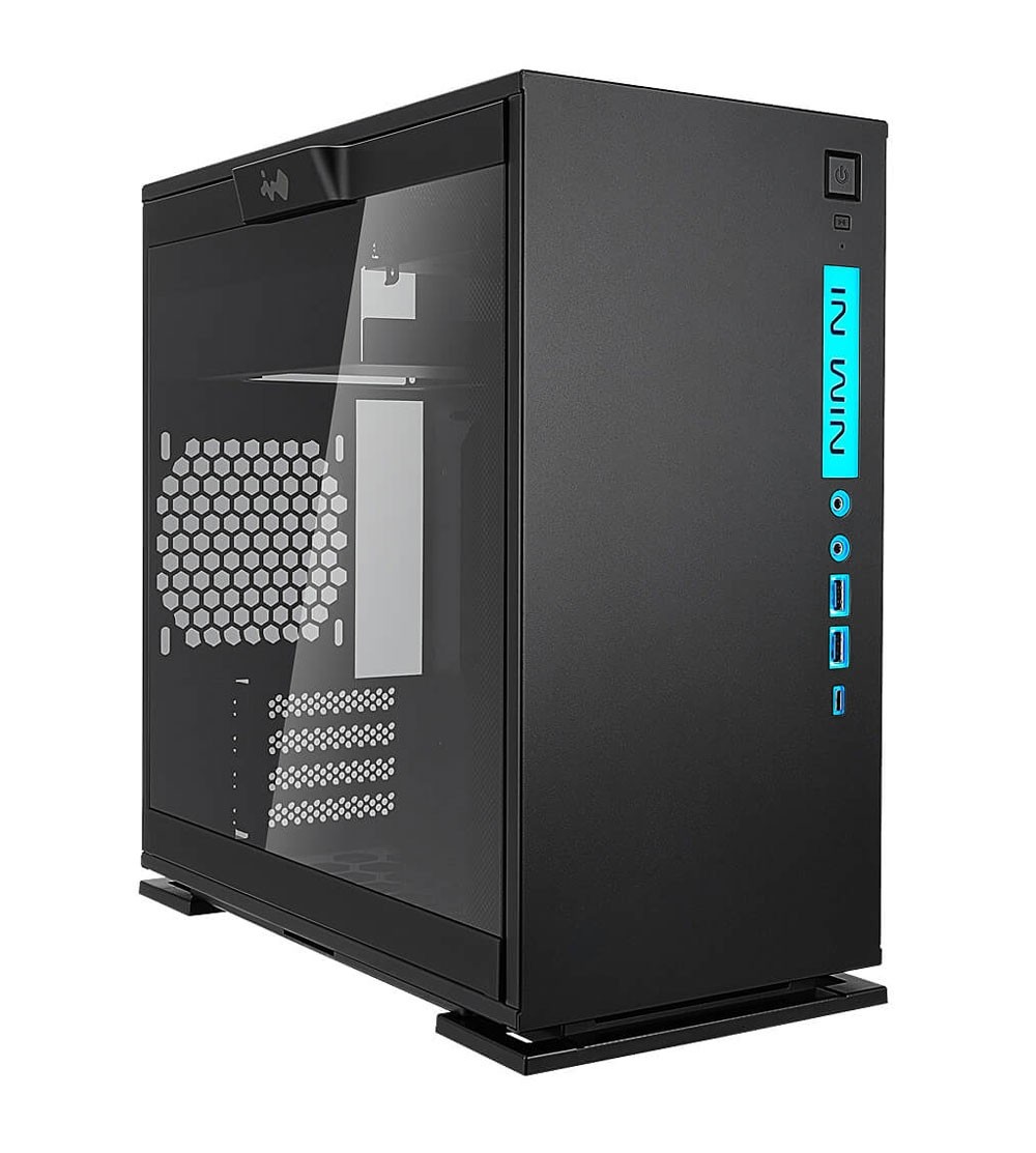 InWin 301C Black RGB Tempered Glass Micro-ATX Mini-Tower Desktop ...