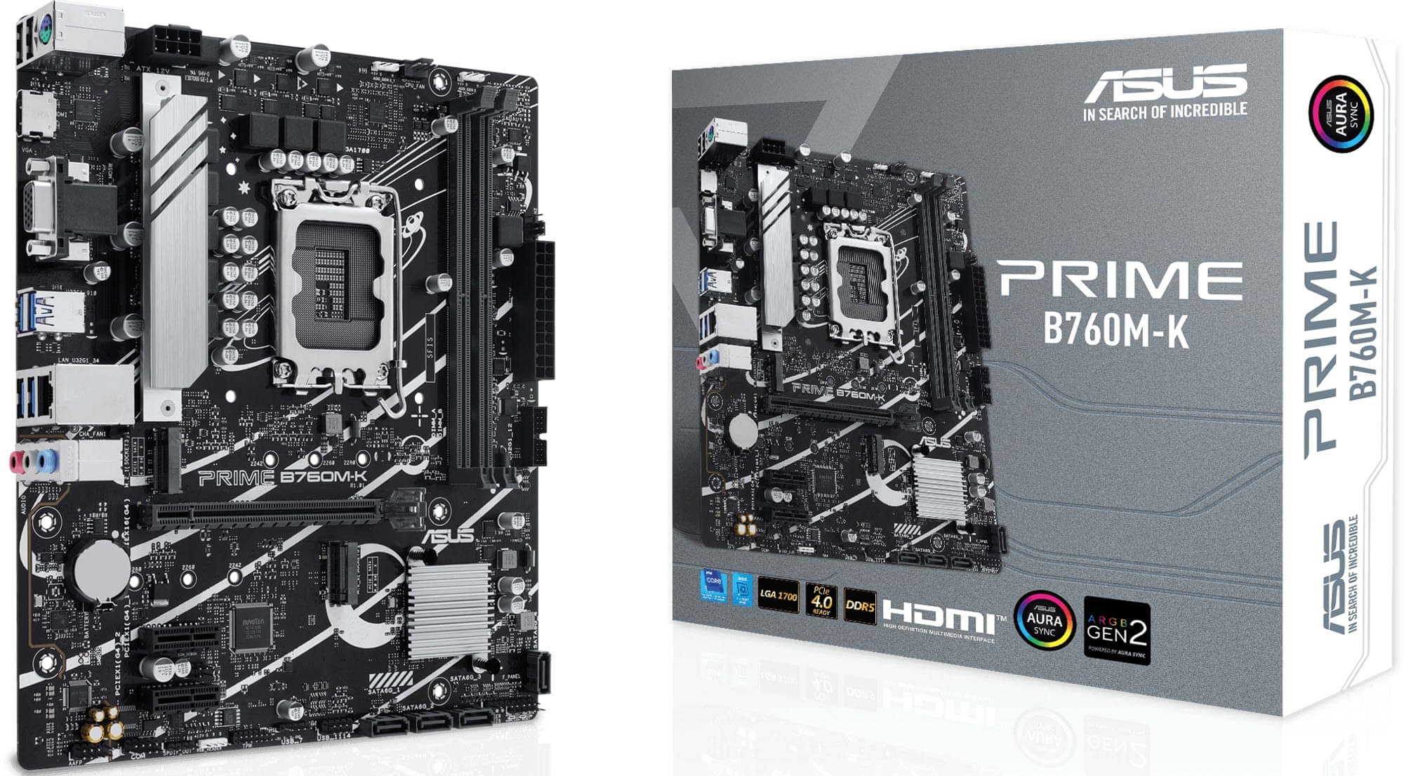 ASUS PRIME B760M-K DDR5 Intel B760 Raptor Lake Socket LGA 1700