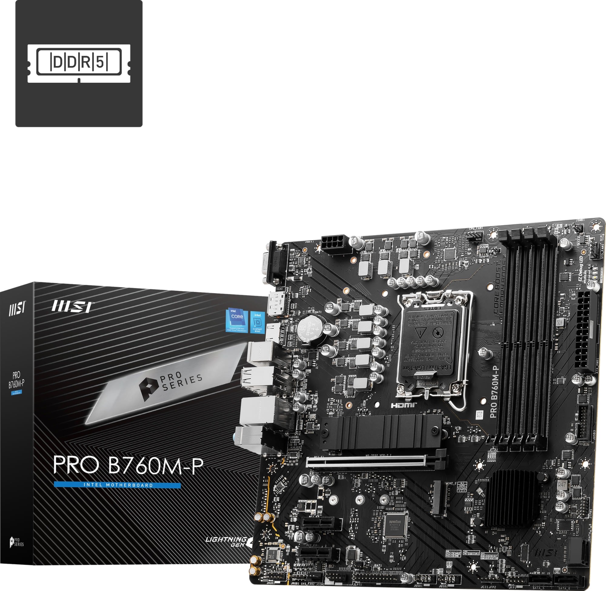 MSI PRO B760M-P DDR5 Intel B760 LGA 1700 Micro-ATX Desktop