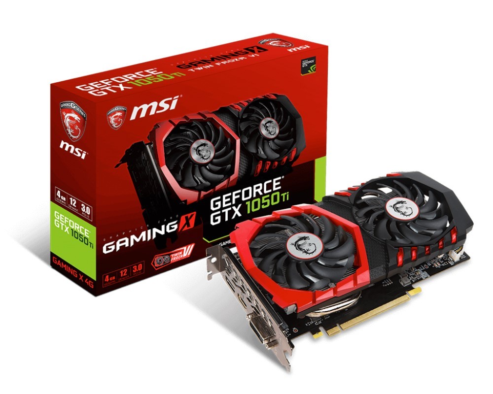 MSI GeForce GTX 1050 Ti Gaming X 4GB GDDR5 128-bit PCI-E 3.0