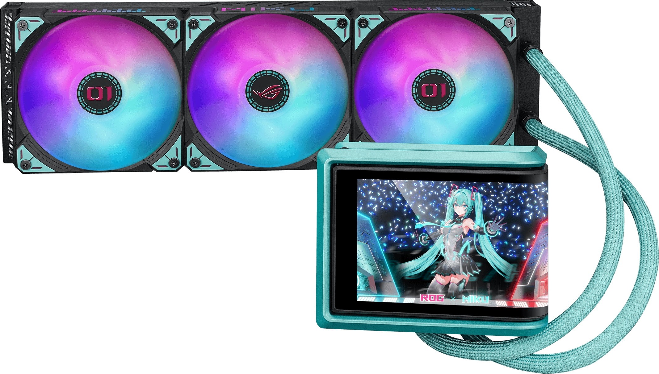 ASUS代理 香港ROG RYUJIN IV 360 ARGB 初音ミク ASUS ROG RYUO IV 360 ARGB Hatsune Miku Edition 360mm Black Liquid