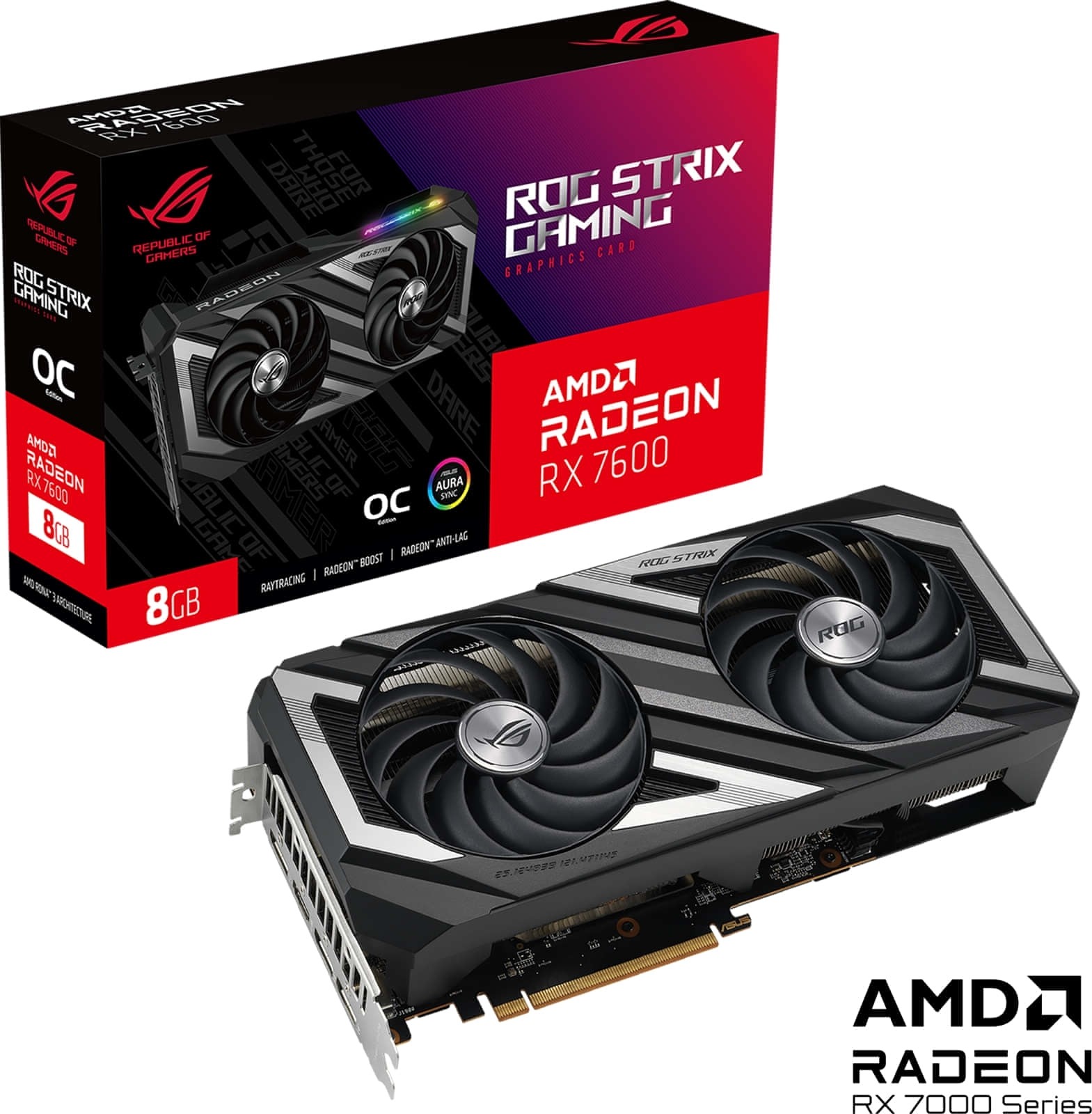 ASUS Radeon RX 7600 ROG Strix OC Edition ROG-STRIX-RX7600-O8G