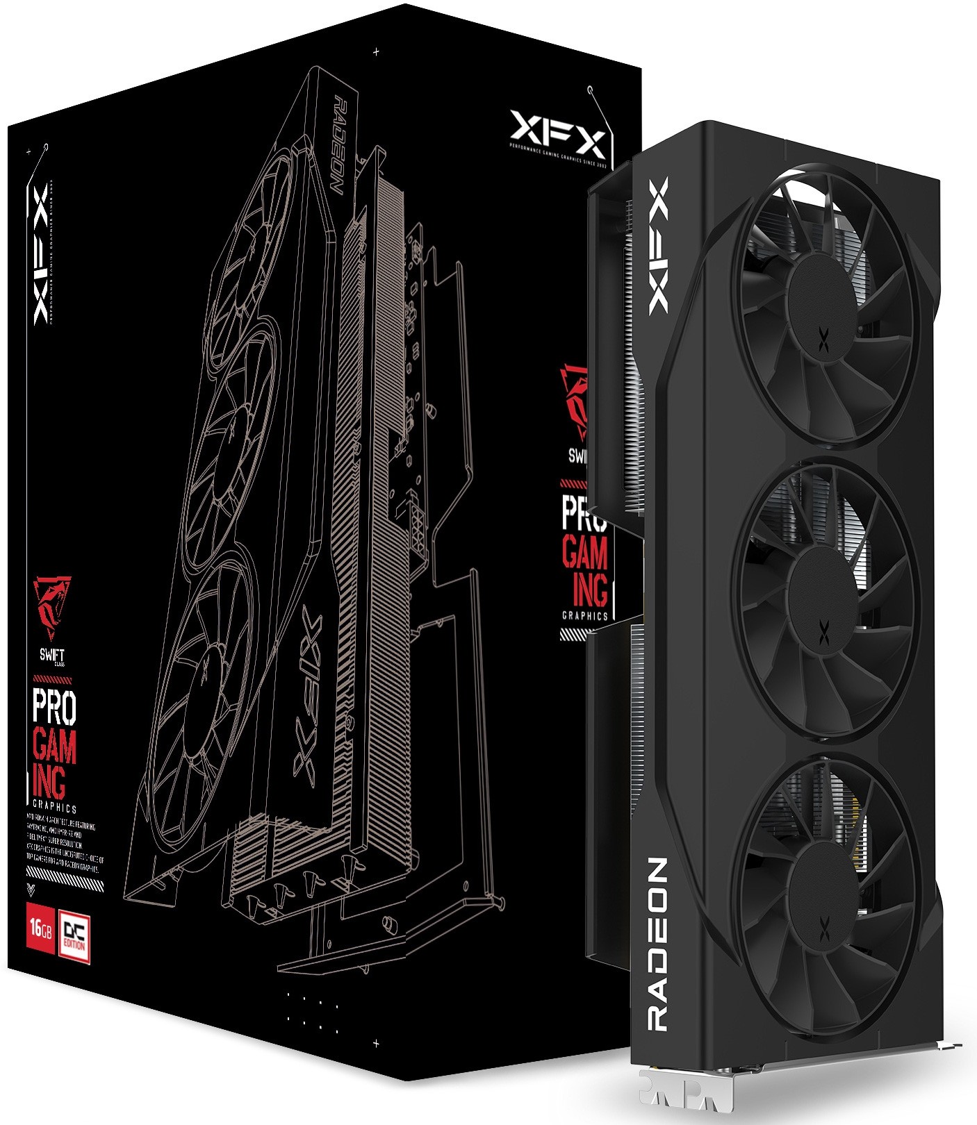 XFX Radeon RX 9060 XT Swift Triple Fan Gaming OC Edition RX