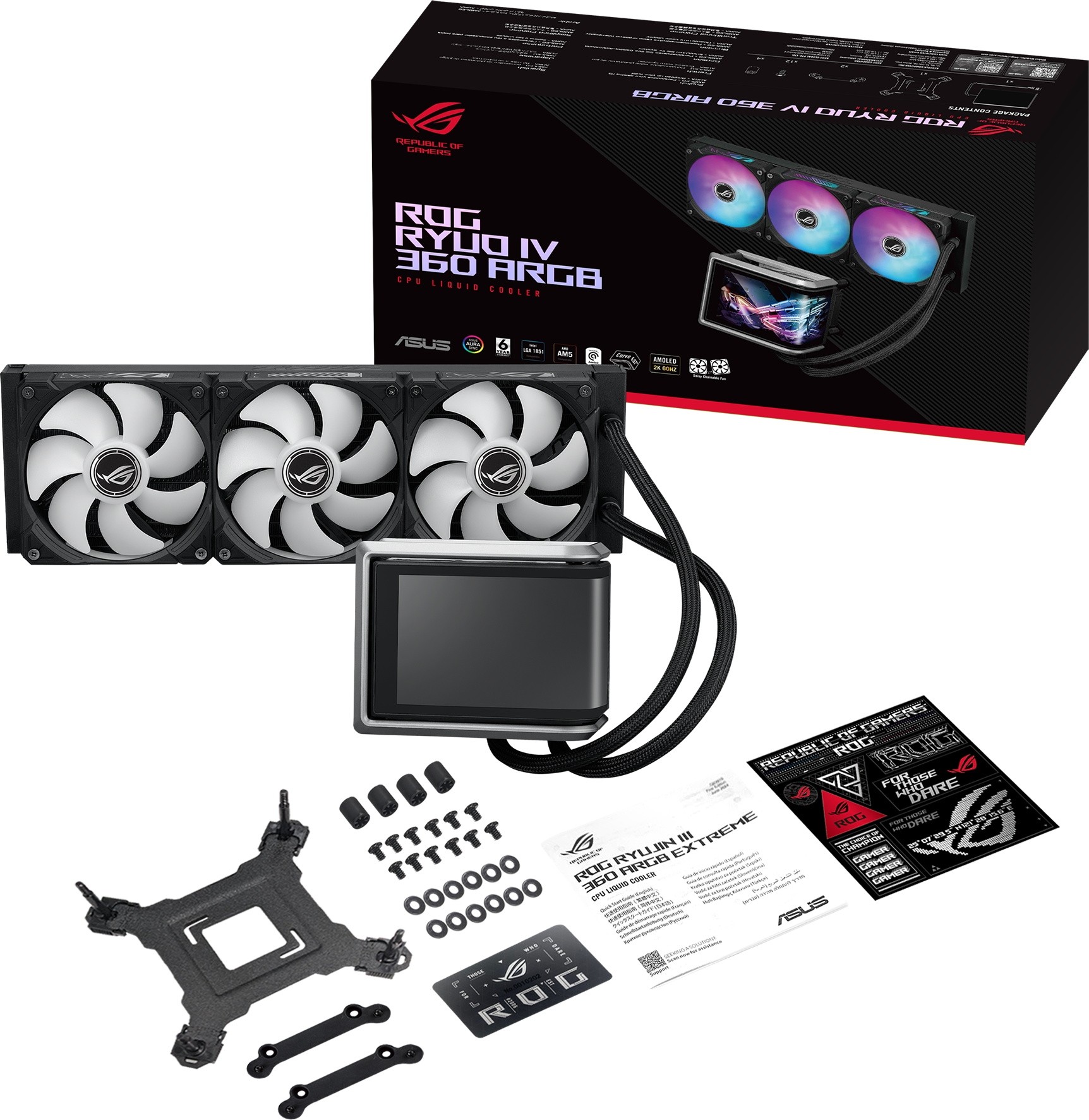 ASUS ROG RYUO IV 360 ARGB 360mm Black Liquid CPU Cooler - Wootware