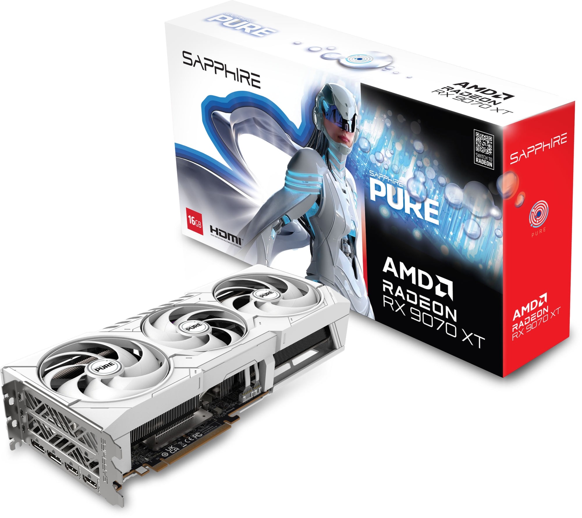 Sapphire Radeon RX 9070 XT PURE 11348-02-20G 16GB GDDR6 256-Bit
