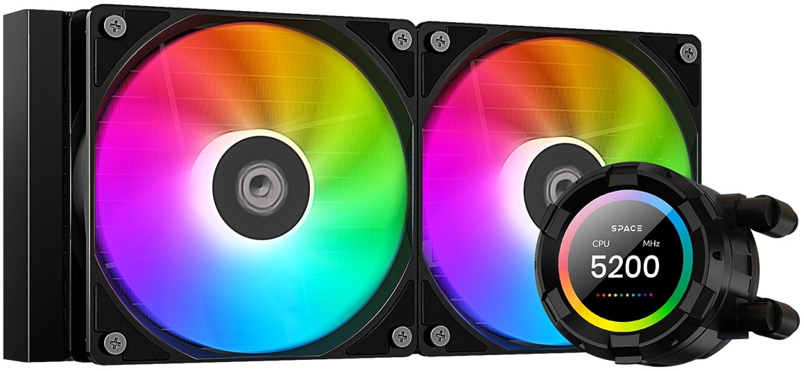 ID-Cooling SL240 XE BLACK Space Series 240mm Black Liquid CPU Cooler ...