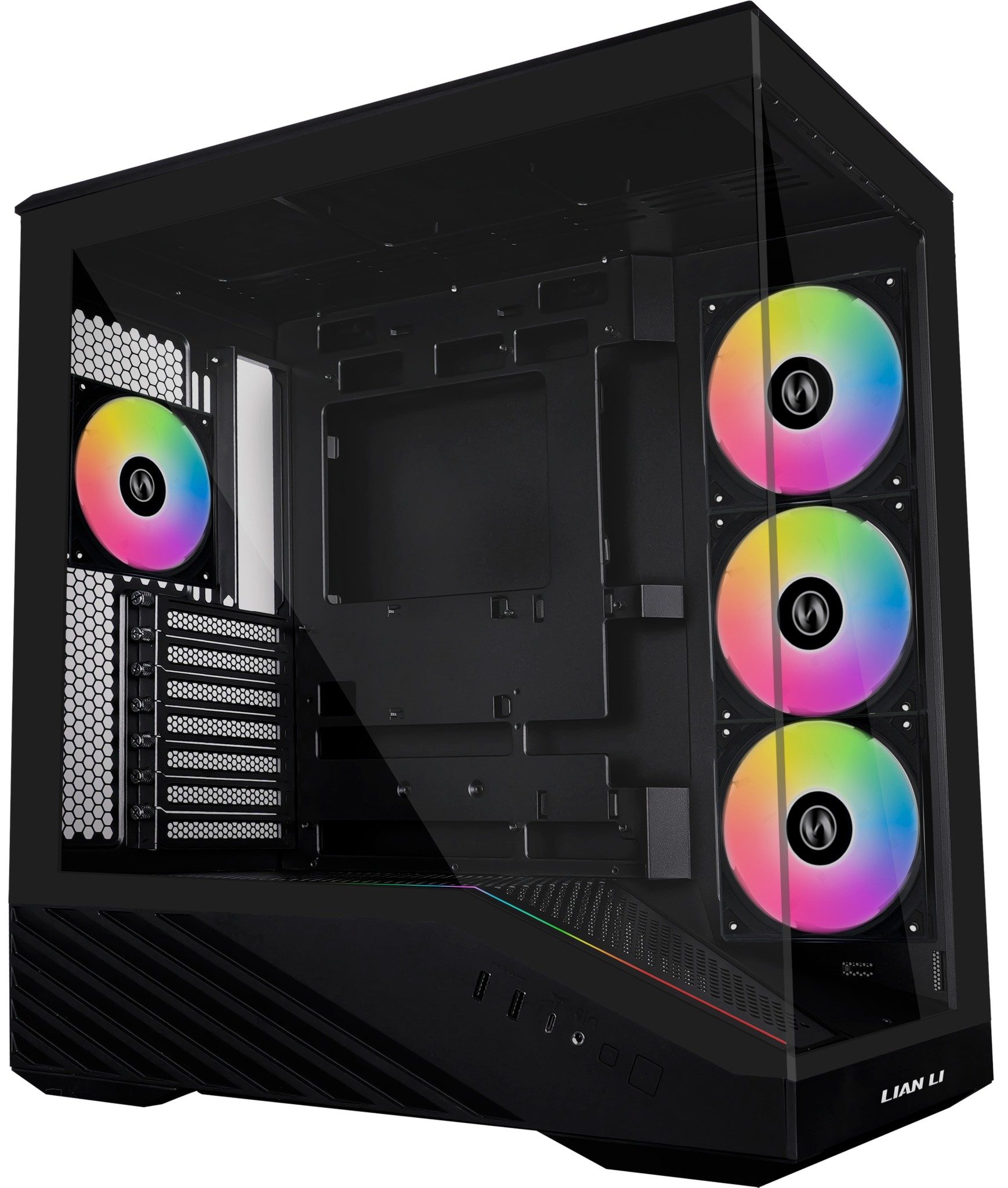 Lian Li G99.V100RX.01 Vector V100 Tempered Glass Black Steel E-ATX