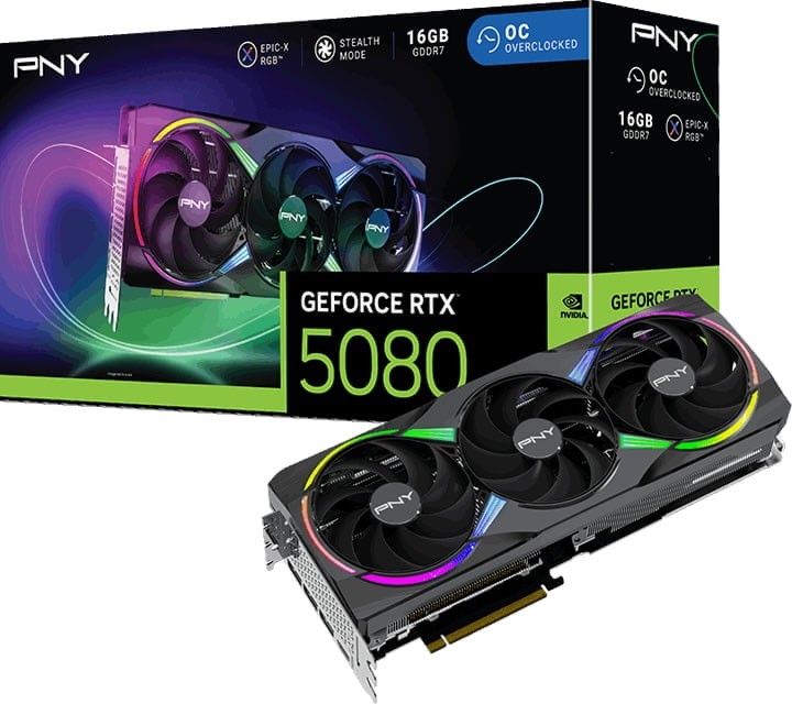 PNY GeForce RTX 5080 ARGB EPIC-X RGB OC VCG508016TFXXPB1-O 16GB