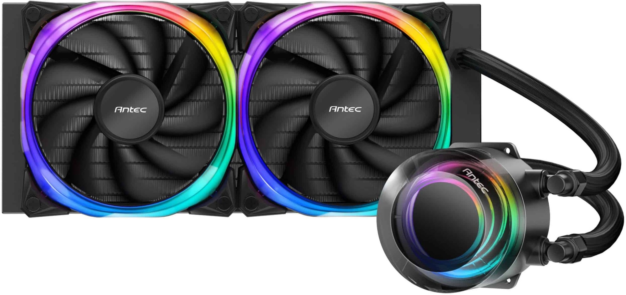 Antec Vortex 240 ARGB 240mm All-In-One Black Liquid CPU Cooler - Wootware