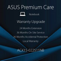 ASUS ACX15-022511NB Premium Care Warranty Extension To 3 Year On Site With Accidental Damage Protection Service - ASUS Consumer Notebook Range