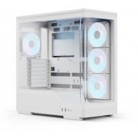 AeroCool ACL-P500A-WT-FRPW P500A ARGB Tempered Glass Steel White ATX Mid-Tower Desktop Chassis