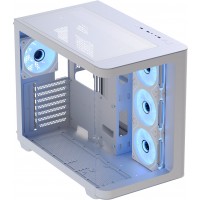 AeroCool P500C-G-WT-v1 P500C ARGB Curved Tempered Glass Steel White ATX Mid-Tower Desktop Chassis