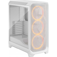 Fractal Design FD-C-MES3A-07 Meshify 3 White RGB Tempered Glass Clear Tint Industrial Steel ATX Mid Tower Desktop Chassis