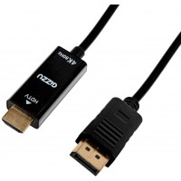 Gizzu GCPDPH15 1.5m DisplayPort 1.2 to HDMI 2.0 4K60 Male to Male Black Adapter Cable 