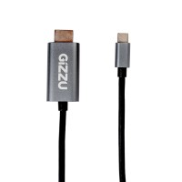 Gizzu GCPCH2 2.0m UHD 4K USB Type-C To HDMI 2.0 Black Cable