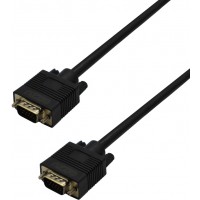 Gizzu GCPVV18 1.8 Meter Black Full HD 1080p Male to Male D-Sub VGA Cable