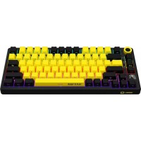 Lorgar LRG-KBP7075W-YL-US KBP7075W 75% RGB Lorgar Toxic Purple Linear Yellow Mechanical Wireless Gaming Keyboard