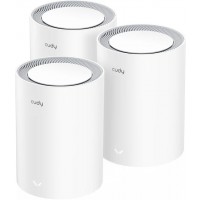 Cudy M3000W AX3000 WiFi 6 Dual-Band Whole Home Mesh 2.5 Gigabit White Wireless Router - 3-Pack