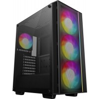 DeepCool R-MATREXX55-BCAGA4-G-4 MATTREXX 55 MESH V4 C Tempered Glass Clear ARGB Black ATX Mid-Tower Chassis