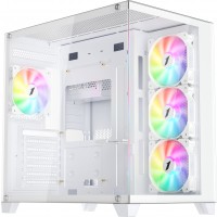 1STPLAYER MV8-TP-WH-3F7R-W-1F7-W MV8-TP ARGB Tempered Glass White Steel ATX Mid Tower Desktop Chassis